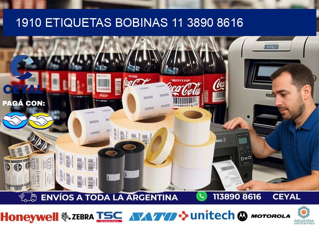 1910 ETIQUETAS BOBINAS 11 3890 8616
