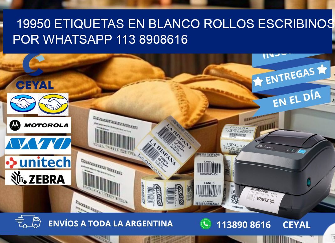 19950 ETIQUETAS EN BLANCO ROLLOS ESCRIBINOS POR WHATSAPP 113 8908616