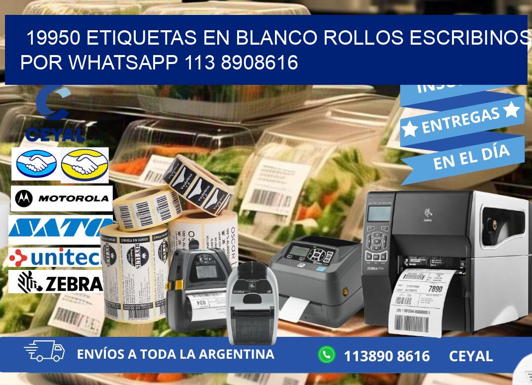 19950 ETIQUETAS EN BLANCO ROLLOS ESCRIBINOS POR WHATSAPP 113 8908616
