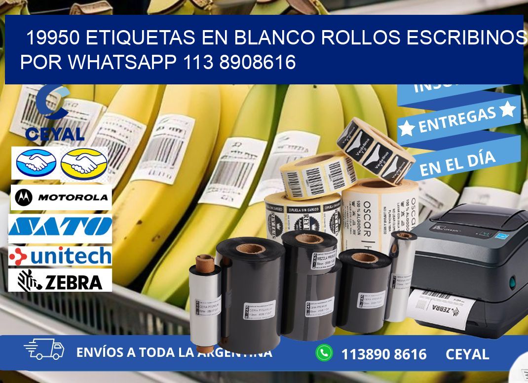 19950 ETIQUETAS EN BLANCO ROLLOS ESCRIBINOS POR WHATSAPP 113 8908616