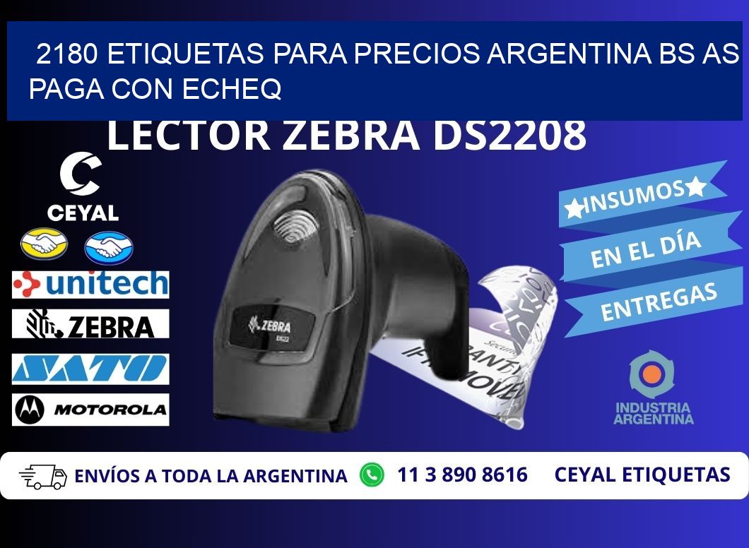 2180 ETIQUETAS PARA PRECIOS ARGENTINA BS AS PAGA CON ECHEQ