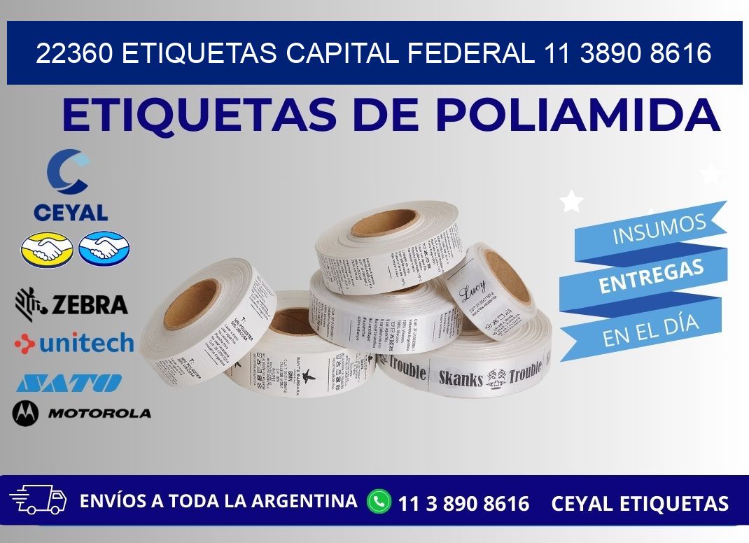 22360 ETIQUETAS CAPITAL FEDERAL 11 3890 8616