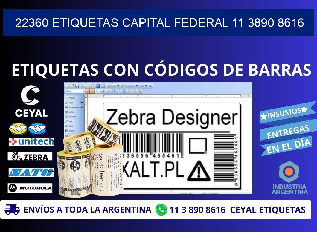 22360 ETIQUETAS CAPITAL FEDERAL 11 3890 8616