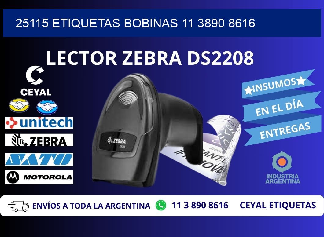 25115 ETIQUETAS BOBINAS 11 3890 8616