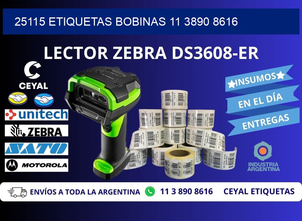 25115 ETIQUETAS BOBINAS 11 3890 8616