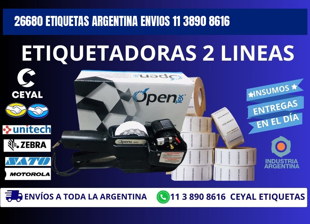26680 ETIQUETAS ARGENTINA ENVIOS 11 3890 8616