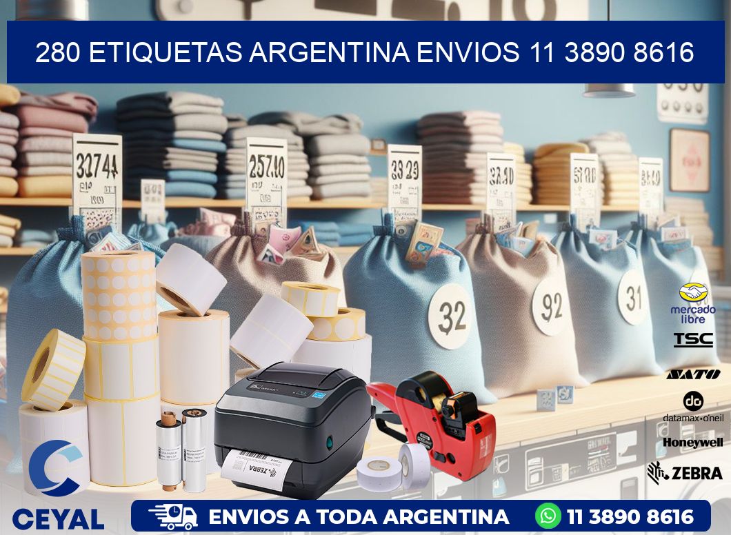 280 ETIQUETAS ARGENTINA ENVIOS 11 3890 8616