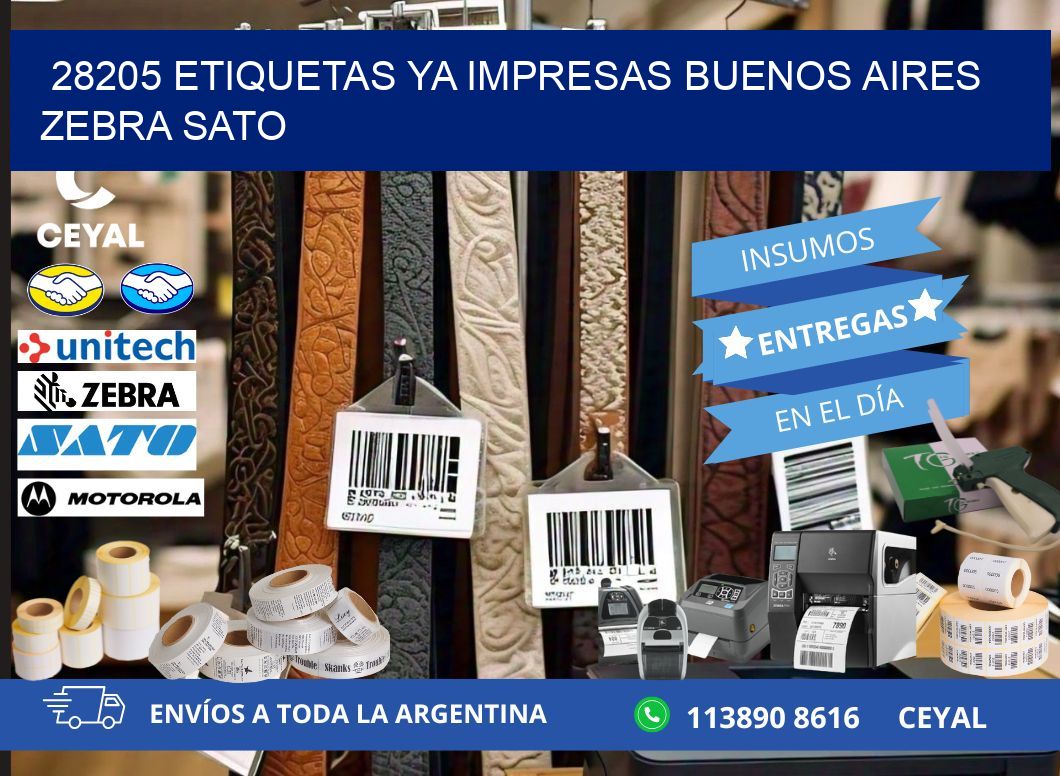 28205 ETIQUETAS YA IMPRESAS BUENOS AIRES ZEBRA SATO