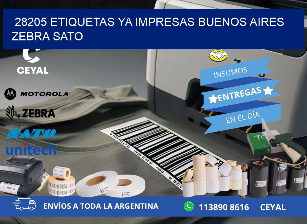 28205 ETIQUETAS YA IMPRESAS BUENOS AIRES ZEBRA SATO