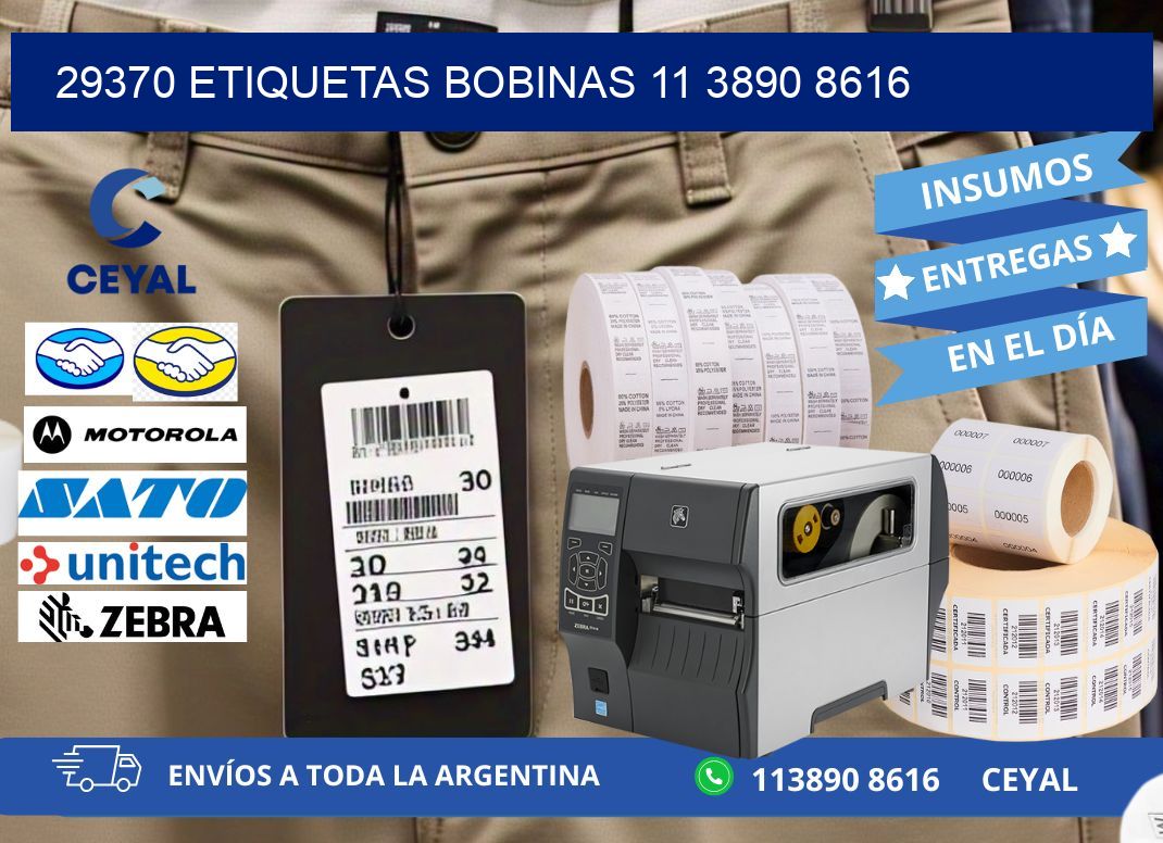 29370 ETIQUETAS BOBINAS 11 3890 8616