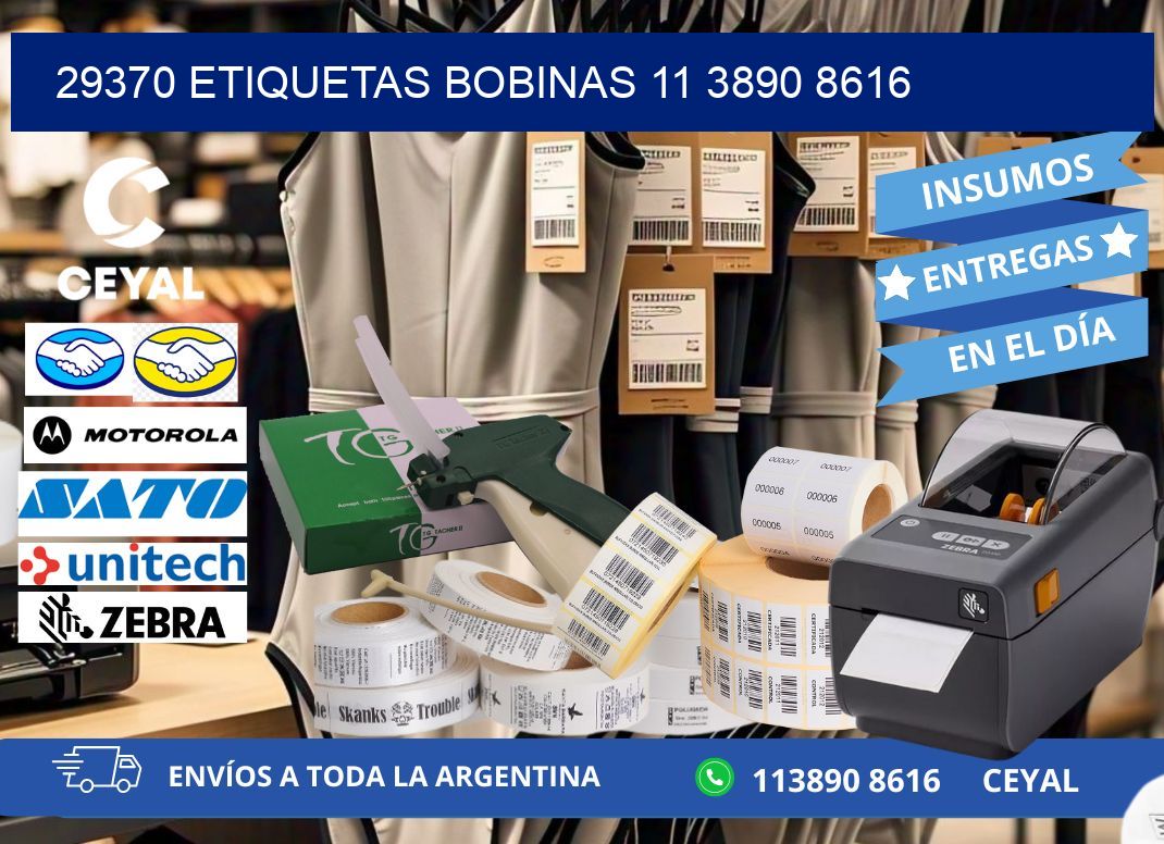 29370 ETIQUETAS BOBINAS 11 3890 8616