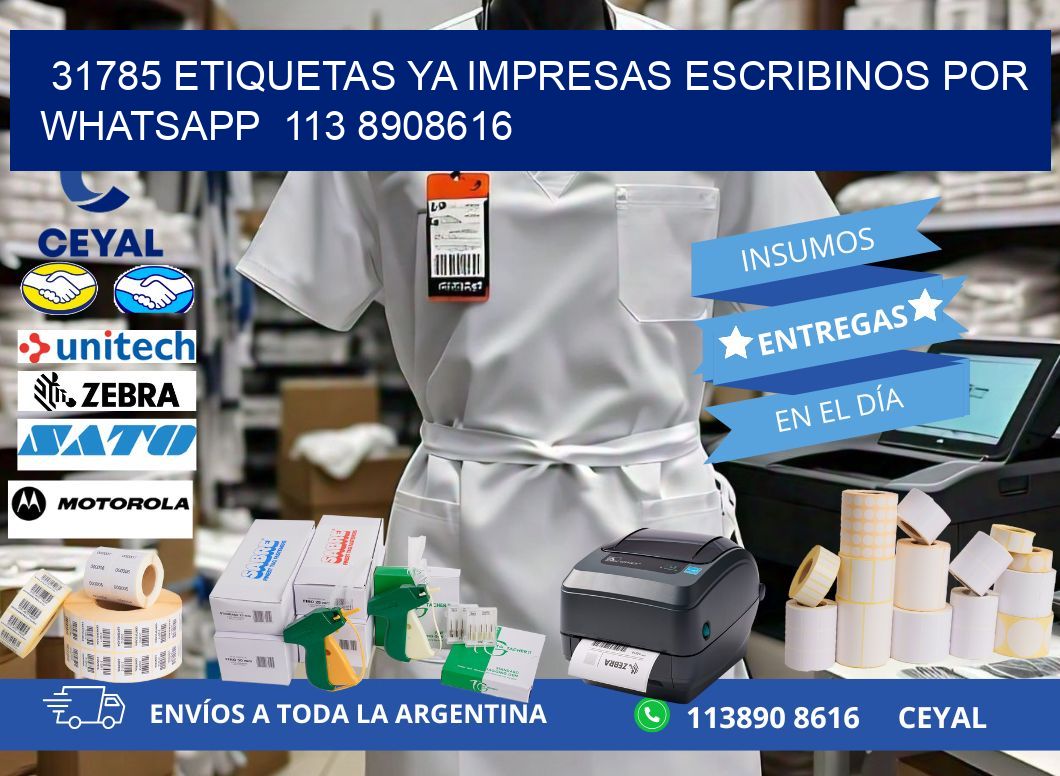 31785 ETIQUETAS YA IMPRESAS ESCRIBINOS POR WHATSAPP 113 8908616