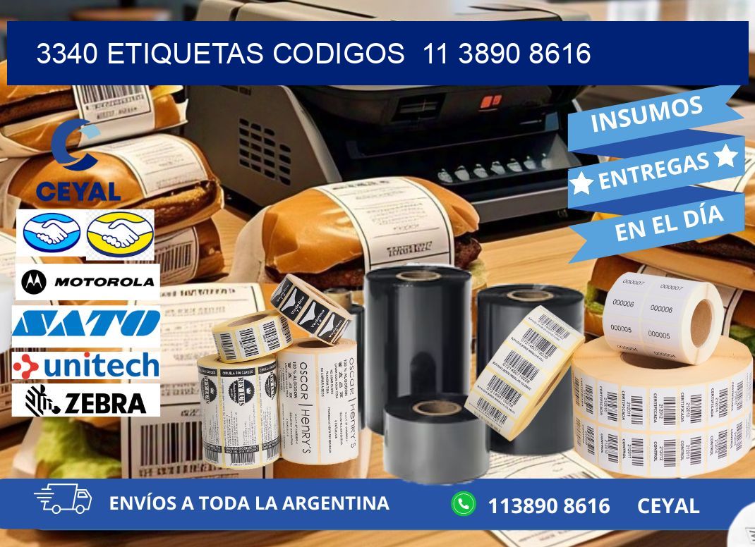 3340 ETIQUETAS CODIGOS  11 3890 8616