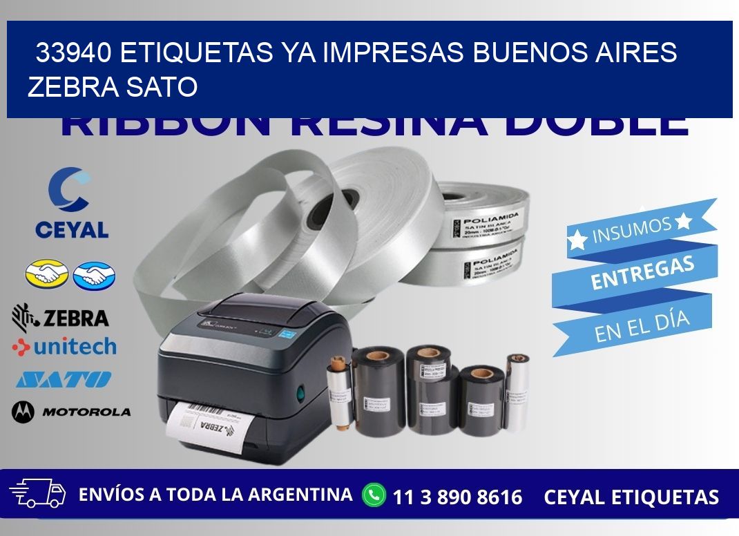 33940 ETIQUETAS YA IMPRESAS BUENOS AIRES ZEBRA SATO