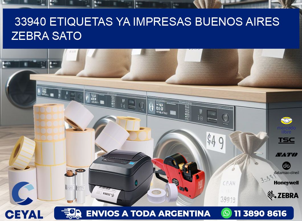33940 ETIQUETAS YA IMPRESAS BUENOS AIRES ZEBRA SATO