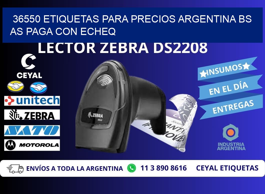 36550 ETIQUETAS PARA PRECIOS ARGENTINA BS AS PAGA CON ECHEQ