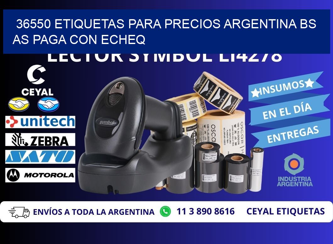 36550 ETIQUETAS PARA PRECIOS ARGENTINA BS AS PAGA CON ECHEQ