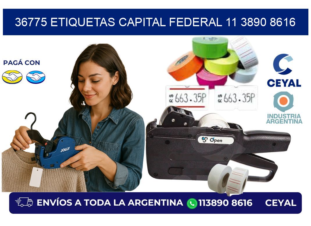 36775 ETIQUETAS CAPITAL FEDERAL 11 3890 8616