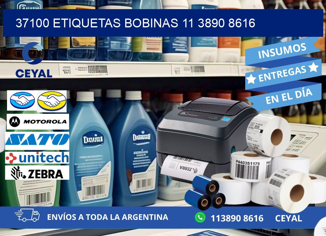37100 ETIQUETAS BOBINAS 11 3890 8616