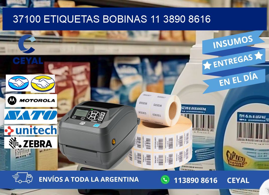 37100 ETIQUETAS BOBINAS 11 3890 8616