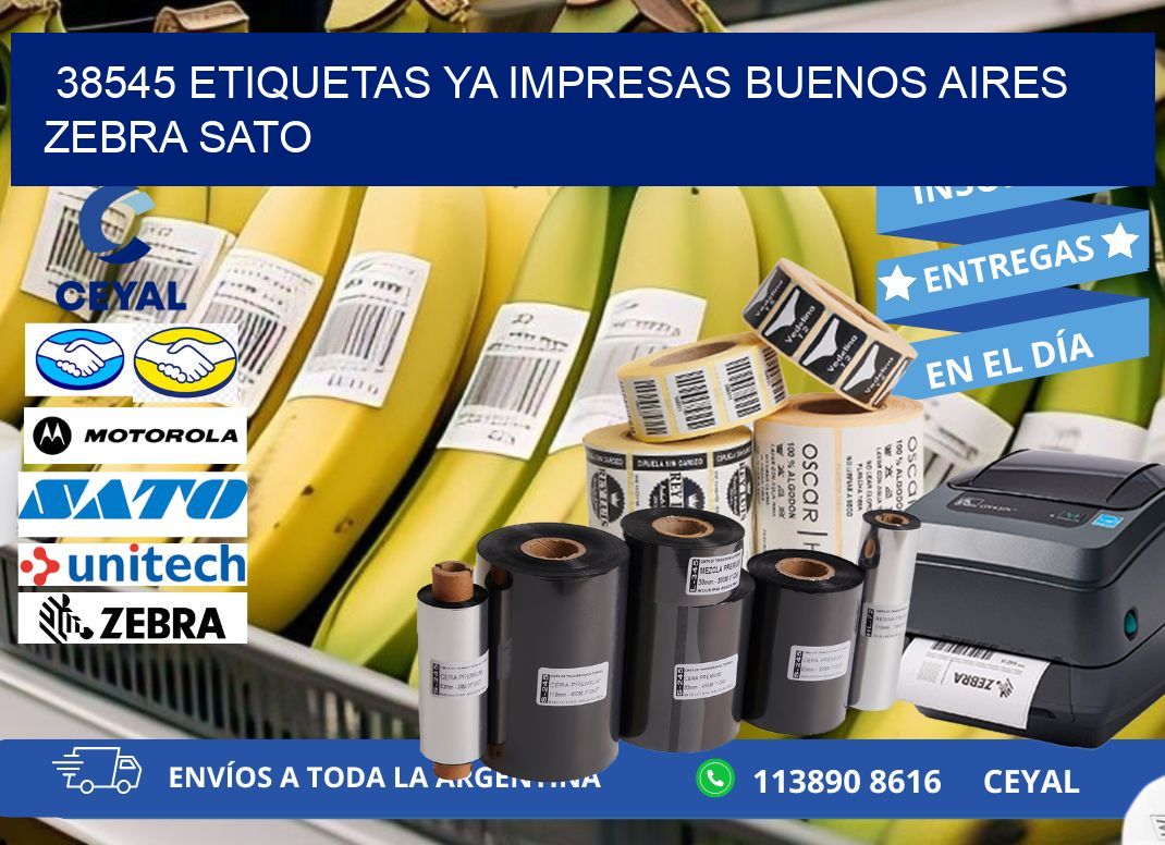 38545 ETIQUETAS YA IMPRESAS BUENOS AIRES ZEBRA SATO