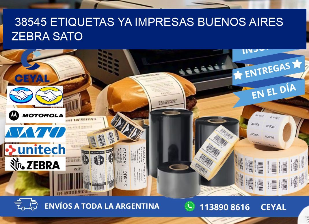38545 ETIQUETAS YA IMPRESAS BUENOS AIRES ZEBRA SATO