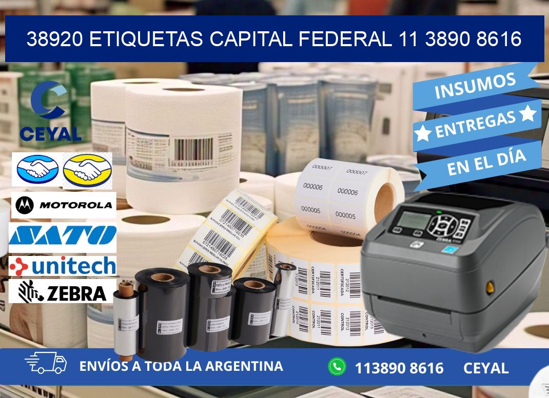 38920 ETIQUETAS CAPITAL FEDERAL 11 3890 8616