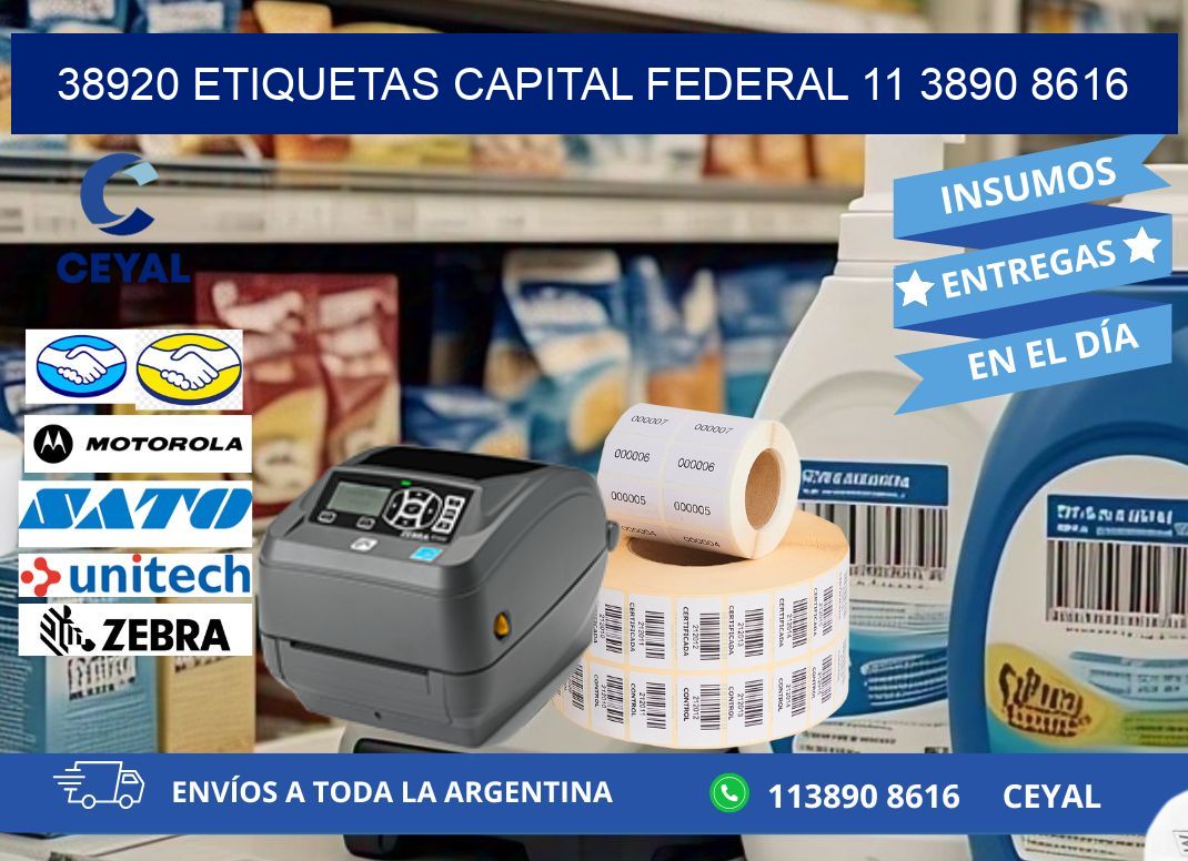 38920 ETIQUETAS CAPITAL FEDERAL 11 3890 8616