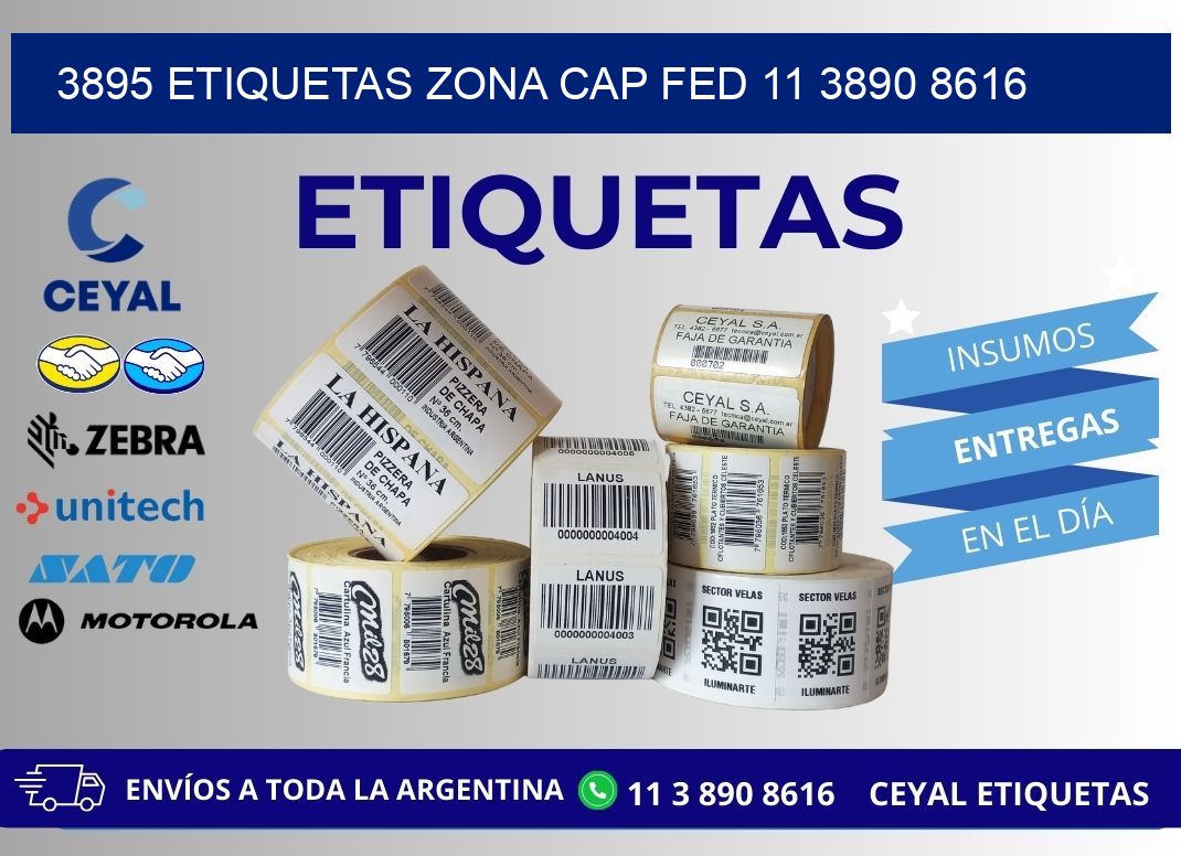 3895 ETIQUETAS ZONA CAP FED 11 3890 8616