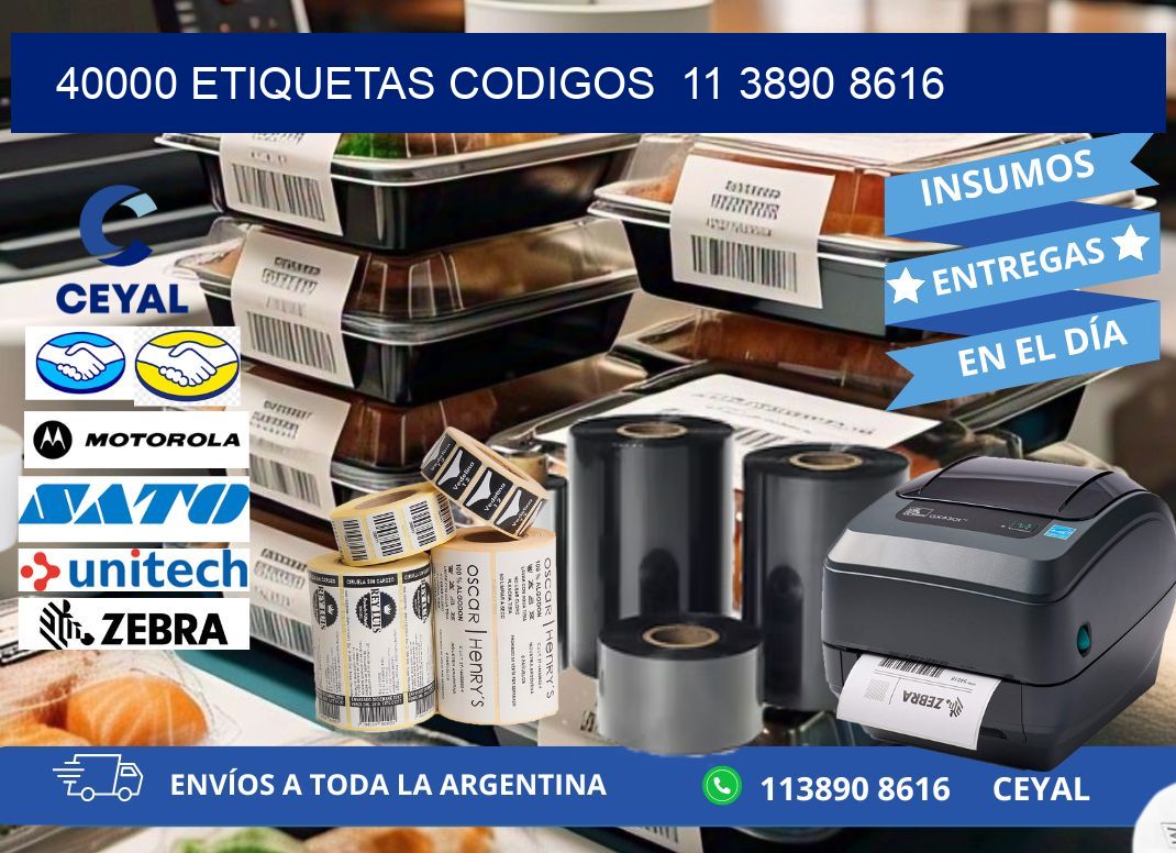40000 ETIQUETAS CODIGOS 11 3890 8616