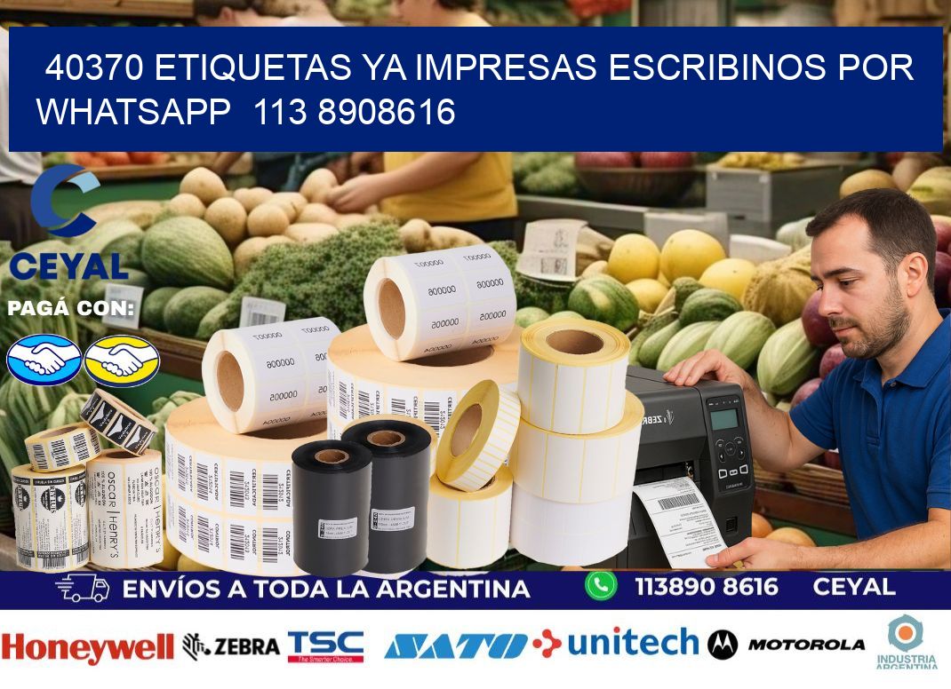 40370 ETIQUETAS YA IMPRESAS ESCRIBINOS POR WHATSAPP  113 8908616