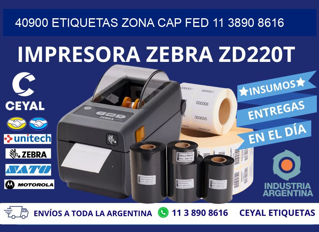 40900 ETIQUETAS ZONA CAP FED 11 3890 8616