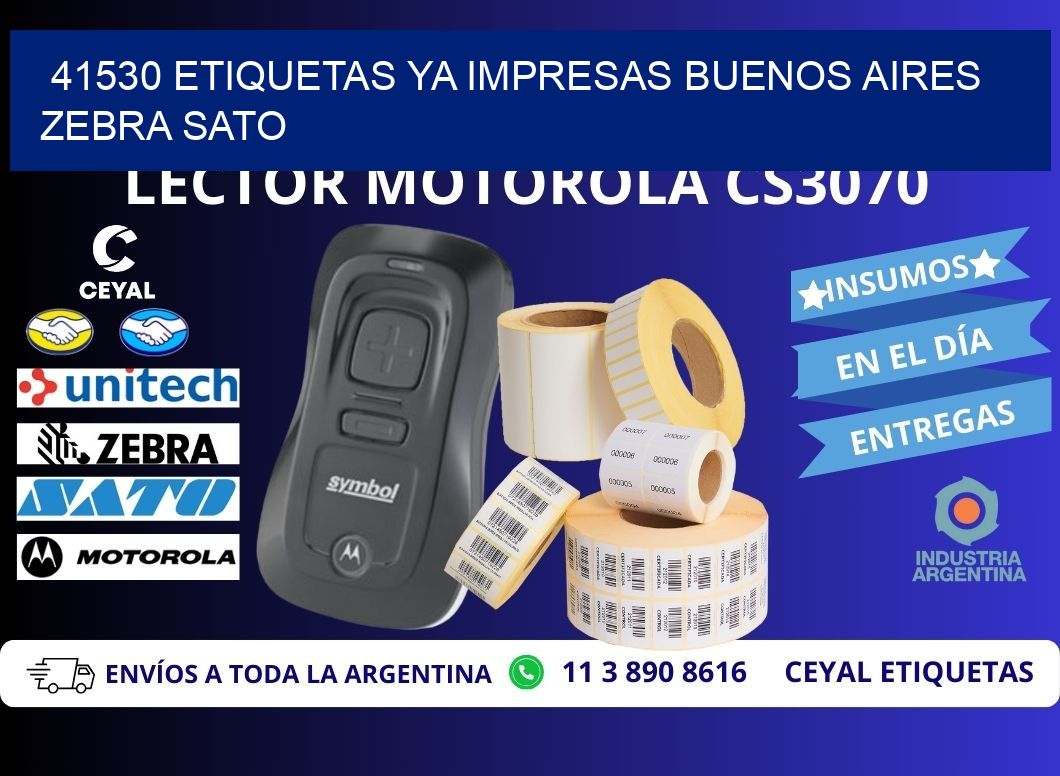 41530 ETIQUETAS YA IMPRESAS BUENOS AIRES ZEBRA SATO