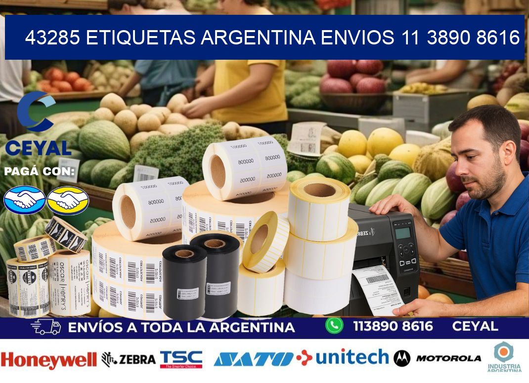 43285 ETIQUETAS ARGENTINA ENVIOS 11 3890 8616