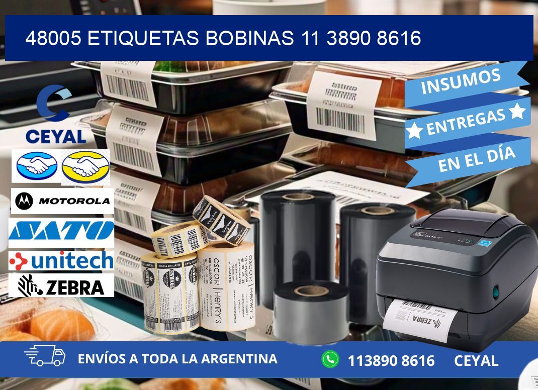48005 ETIQUETAS BOBINAS 11 3890 8616
