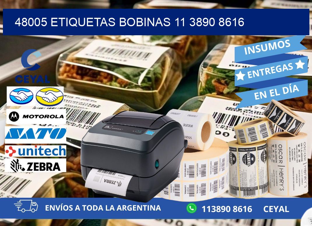 48005 ETIQUETAS BOBINAS 11 3890 8616