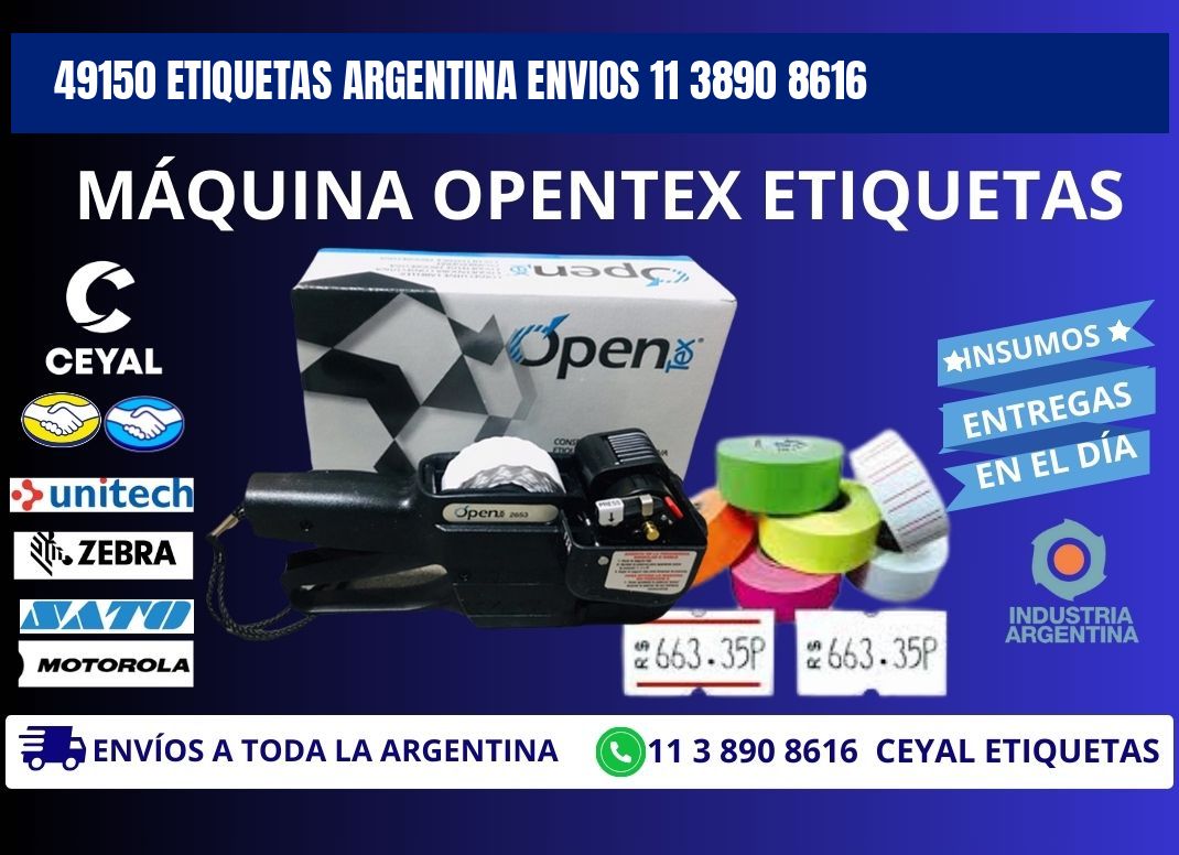 49150 ETIQUETAS ARGENTINA ENVIOS 11 3890 8616