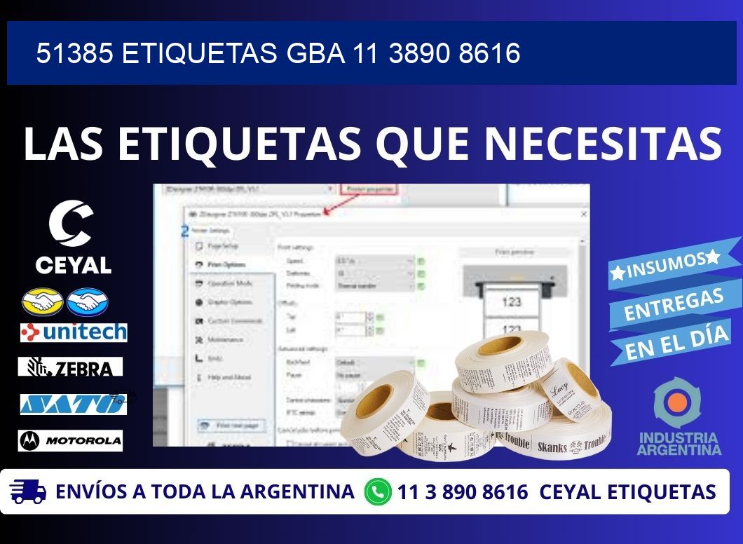 51385 ETIQUETAS GBA 11 3890 8616