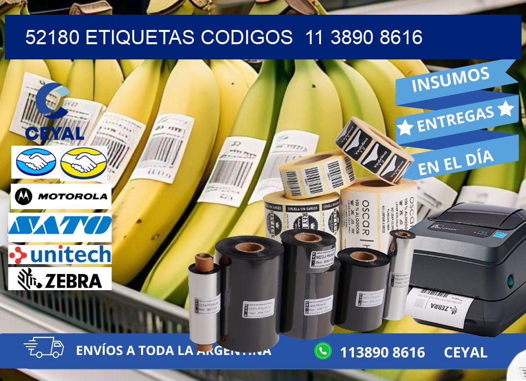 52180 ETIQUETAS CODIGOS 11 3890 8616