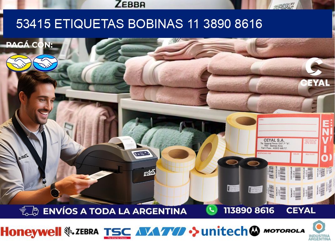 53415 ETIQUETAS BOBINAS 11 3890 8616