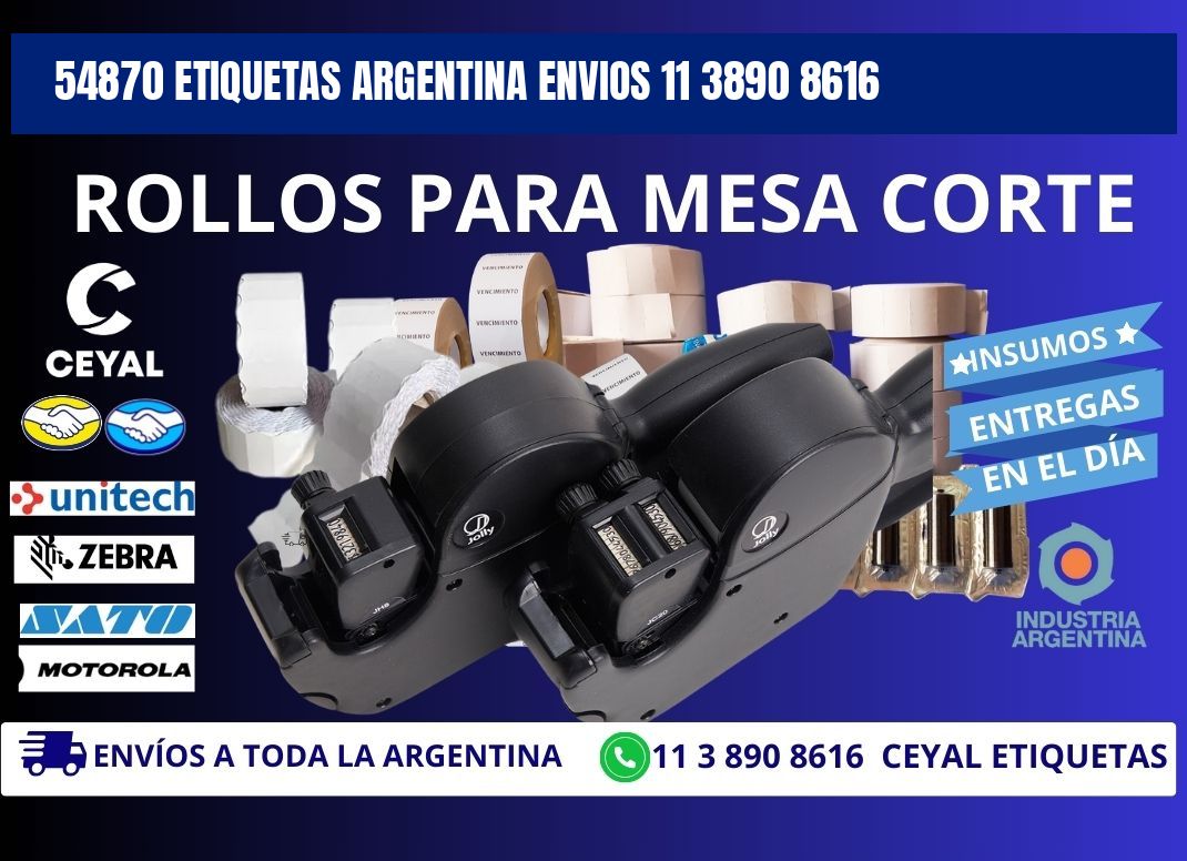 54870 ETIQUETAS ARGENTINA ENVIOS 11 3890 8616