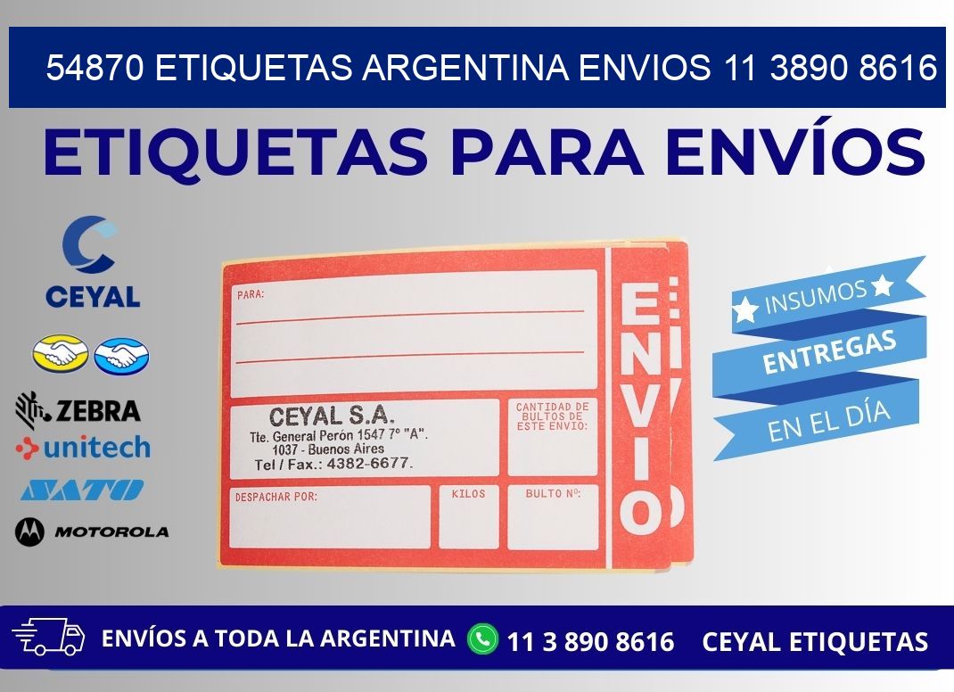 54870 ETIQUETAS ARGENTINA ENVIOS 11 3890 8616