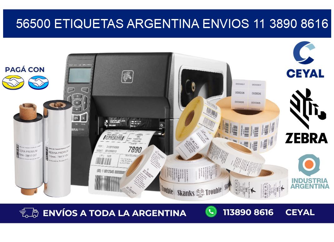 56500 ETIQUETAS ARGENTINA ENVIOS 11 3890 8616