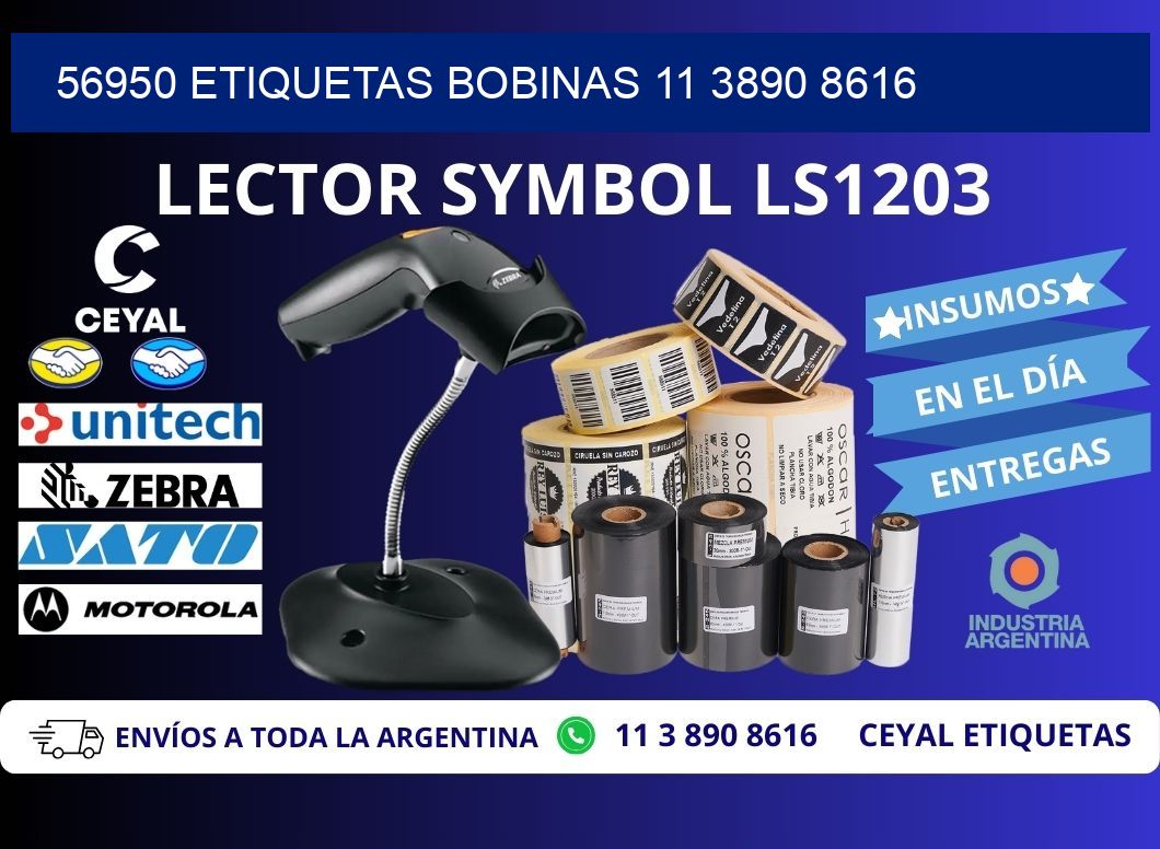 56950 ETIQUETAS BOBINAS 11 3890 8616