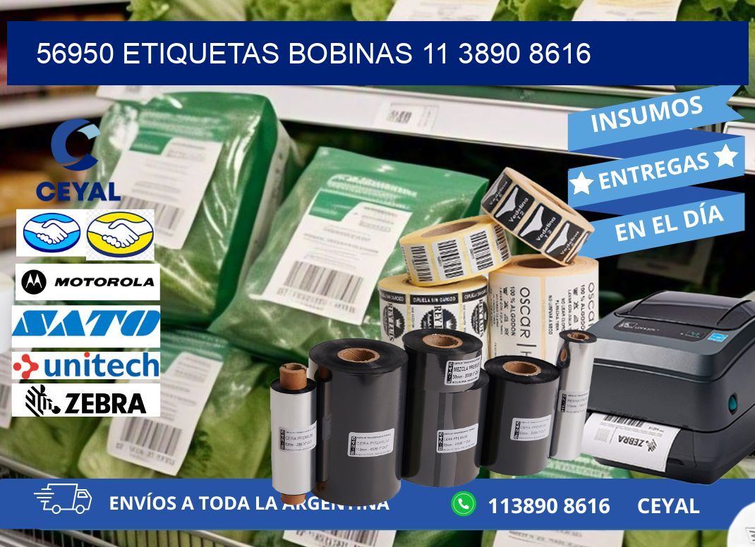 56950 ETIQUETAS BOBINAS 11 3890 8616