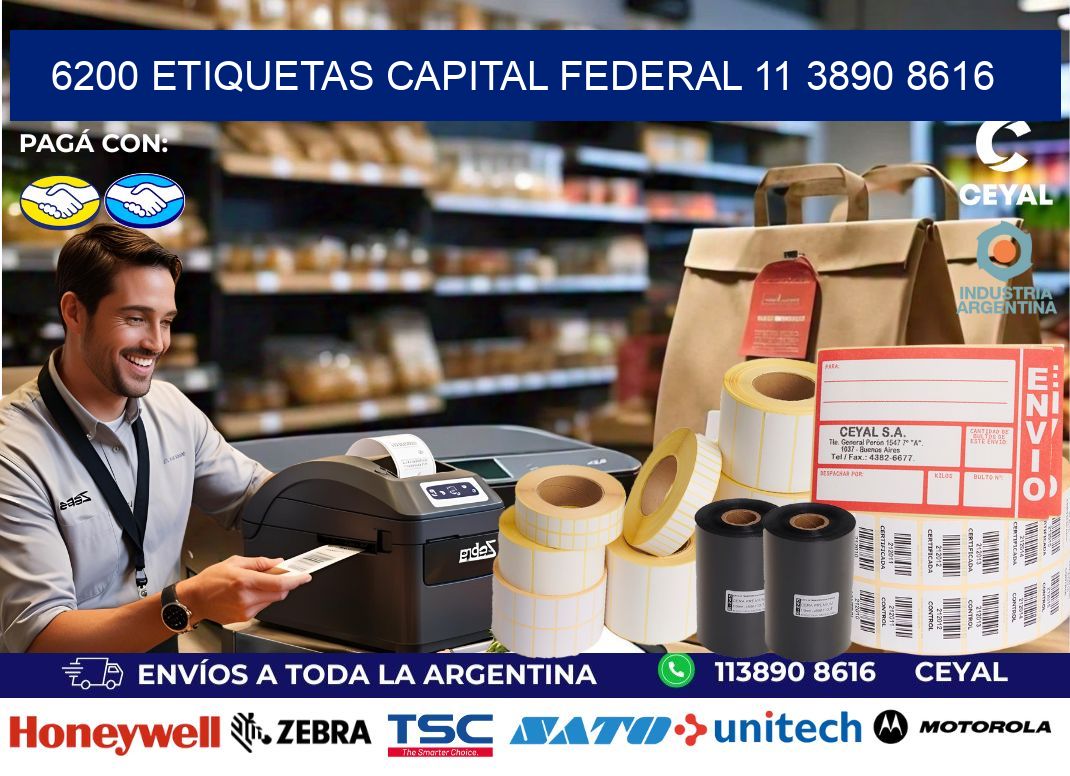 6200 ETIQUETAS CAPITAL FEDERAL 11 3890 8616
