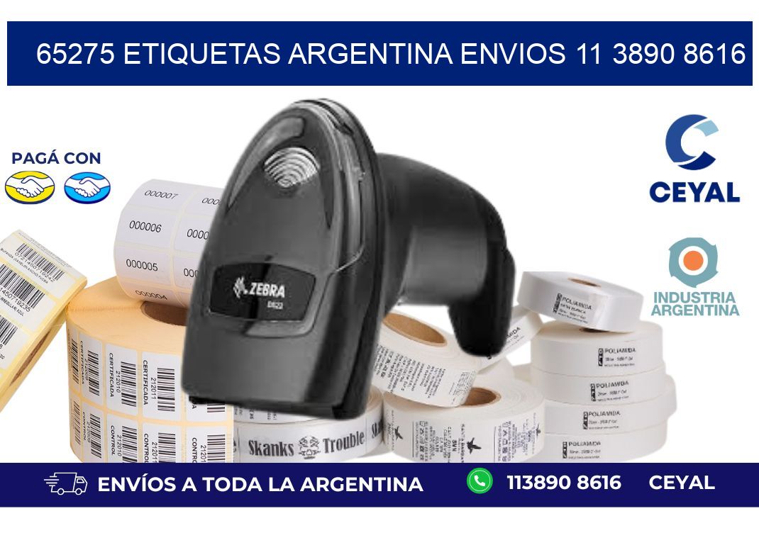 65275 ETIQUETAS ARGENTINA ENVIOS 11 3890 8616