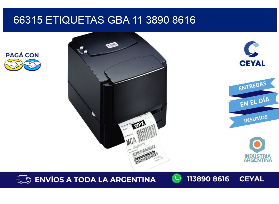66315 ETIQUETAS GBA 11 3890 8616