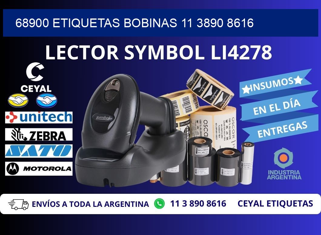 68900 ETIQUETAS BOBINAS 11 3890 8616
