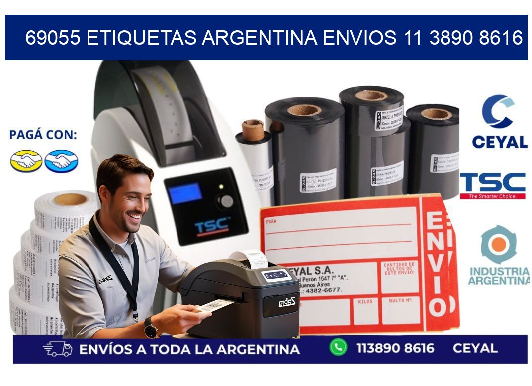 69055 ETIQUETAS ARGENTINA ENVIOS 11 3890 8616